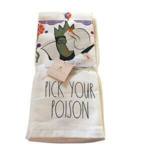 Disney x Rae Dunn Evil Queen Sleeping Beauty Pick Your Poison Towels Set of 2